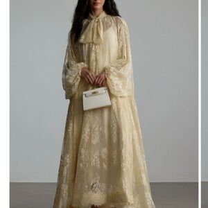 Chic Cream Lace Maxi Dress